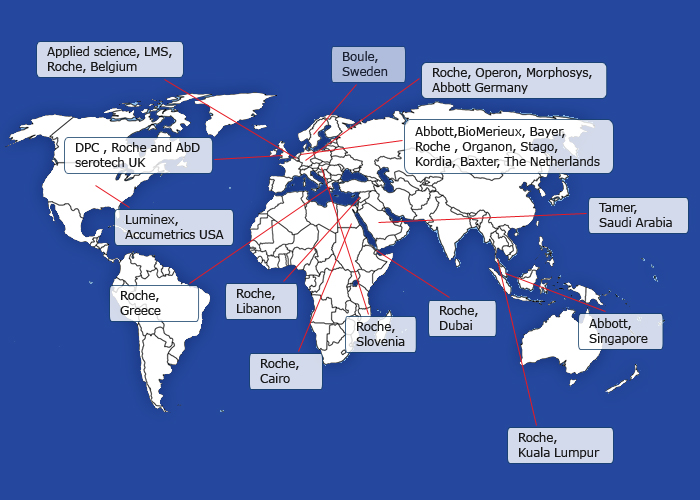 Our references around the world: Belgium, Sweden, Germany, UK, The Netherlands, USA, Saudi Arabia, Greece, Libanon, Cairo, Slovenia, Dubai, Singapore and Kuala Lumpur